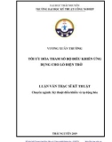 Luận văn Thạc sĩ Kĩ thuật: Tối ưu hóa tham số bộ điều khiển ứng dụng cho lò điện trở