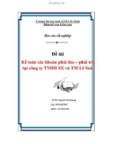 Báo cáo tốt nghiệp - Đề tài: Kế toán các khoản phải thu – phải trả tại công ty TNHH SX và TM Lê Sơn