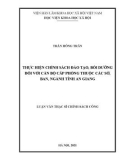 Luận văn Thạc sĩ Chính sách công: Thực hiện chính sách đào tạo, bồi dưỡng đối với cán bộ cấp phòng thuộc các Sở, Ban, Ngành tỉnh An Giang