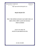 Luận văn Thạc sĩ Chính sách công: Thực thi chính sách đào tạo nghề cho lao động nông thôn tại huyện Hải Hậu, tỉnh Nam Định