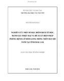 Luận văn thạc sĩ Nông nghiệp: Nghiên cứu một số đặc điểm dịch tễ học, đánh giá thiệt hại và đề xuất biện pháp phòng bệnh lở mồm long móng trên đàn bò nuôi tại tỉnh Đăk Lăk