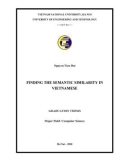 Graduation Thesis Computer Science: Finding the semantic similarity in Vietnamese