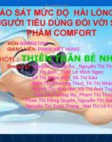 Tiểu luận khảo sát mức độ hài lòng của người tiêu dùng đối với sản phẩm comfort 