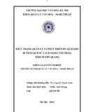 Tóm tắt Khóa luận tốt nghiệp: Thực trạng quản lý và phát triển du lịch khu di tích lịch sử cách mạng Tân Trào, tỉnh Tuyên Quang