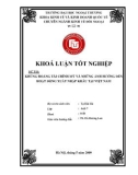 Khóa luận tốt nghiệp: Khủng hoảng tài chính Mỹ và những tác động đến hoạt động xuất nhập khẩu tại Việt Nam