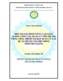 Luận văn Thạc sĩ Kỹ thuật xây dựng: Một số giải pháp nâng cao chất lượng công tác quản lý tiến độ thi công công trình tại Ban Quản lý các dự án huyện Tân Phú Đông, tỉnh Tiền Giang