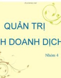 Bài thuyết trình Quản trị kinh doanh dịch vụ