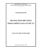 Luận văn Thạc sĩ Toán học: Phương pháp biến phân trong không gian có thứ tự