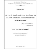 Luận văn Thạc sĩ Kinh tế: Các yếu tố tác động đến FDI ở các nước nền kinh tế đang phát triển có thu nhập trung bình