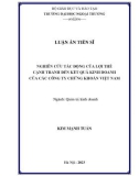 Luận án Tiến sĩ Quản trị kinh doanh: Nghiên cứu tác động của lợi thế cạnh tranh đến kết quả kinh doanh của các công ty chứng khoán Việt Nam