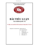 Tiểu luận tài chính quốc tế: Tác động của tỷ giá hối đoái đến hoạt động xuất nhập khẩu ở Việt Nam