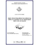 Luận văn: Phân tích tình hình tài chính tại công ty cổ phần xuất nhập khẩu thủy sản An Giang