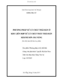 Bài tiểu luận: Phương pháp xử lý chất thải rắn ở khu liên hợp xử lý chất thất thải rắn Khánh Sơn - Đà Nẵng