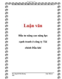 Luận văn: Đầu tư nâng cao năng lực cạnh tranh ở công ty Tài chính Dầu khí