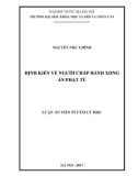 Luận án Tiến sĩ Tâm lí học: Định kiến về người chấp hành xong án phạt tù