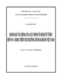 Luận văn Thạc sĩ Kinh tế: Đánh giá tác động của các nhân tố kinh tế vĩ mô đến VN – Index trên thị trường chứng khoán Việt Nam