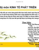 Bài thuyết trình Kinh tế phát triển