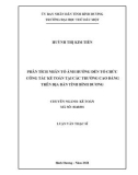 Luận văn Thạc sĩ Kế toán: Phân tích nhân tố ảnh hưởng đến tổ chức công tác kế toán tại các trường Cao Đẳng trên địa bàn tỉnh Bình Dương