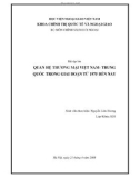 Tiểu luận: Quan hệ thương mại Việt Nam- Trung Quốc trong giai đoạn từ 1975 đến nay