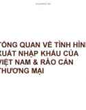 Thuyết trình: Tổng quan về tình hình xuất nhập khẩu của Việt Nam và rào cản thương mại