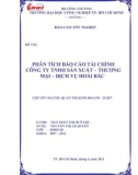 Luận văn đề tài : Phân tích báo cáo tài chính công ty TNHH sản xuất - thương mại - dịch vụ Hoài Bắc