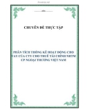 Chuyên đề thực tập: Phân tích thống kê hoạt động cho vay của Công ty cho thuê tài chính Ngân hàng thương mại cổ phần ngoại thương Việt Nam