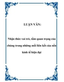 LUẬN VĂN: Nhận thức vai trò, tầm quan trọng của lạm phát trong những mối liên kết của nền kinh tế hiện đại