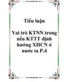 Tiểu luận Vai trò KTNN trong nền KTTT định hướng XHCN ở nước ta P.4