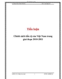 Tiểu luận: Chính sách tiền tệ của Việt Nam trong giai đoạn 2010-2011