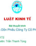 Bài thuyết trình luật kinh tế Bầu dồn phiếu công ty cổ phần