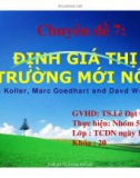 Chuyên đề: Định giá thị trường mới nổi