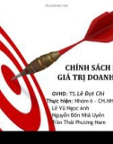 Bài thuyết trình: Chính sách nợ và giá trị doanh nghiệp (Nhóm 6)