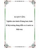 LUẬN VĂN: Nghiên cứu kinh tế hàng hoá, kinh tế thị trường đang diễn ra ở nước ta hiện nay