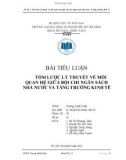 Tiểu luận Tài chính tiền tệ: Tóm lượt lý thuyết về mối quan hệ giữa bội chi ngân sách nhà nước và tăng trưởng kinh tế