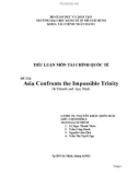 Tiểu luận tài chính quốc tế: Asia Confronts the Impossible Trinity