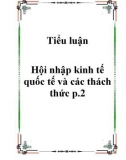 Tiểu luận Hội nhập kinh tế quốc tế và các thách thức