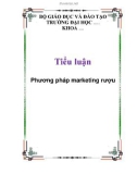 Tiểu luận: Phương pháp marketing rượu