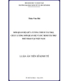 Luận án Tiến sĩ kinh tế: Mối quan hệ giữa tương thích tài trợ, chất lượng mối quan hệ và dự định tài trợ thể thao tại Việt Nam