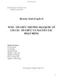 Tiểu luận: WTO - Tổ chức thương mại quốc tế - cơ cấu tổ chức và nguyên tắc hoạt động