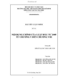 Tiểu luận: Nội dung chính của luật đầu tư 2005 từ chương 5 đến chương 8