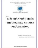 Tiểu luận: Giải pháp phát triển thương hiệu NHTMCP Phương Đông