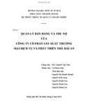 Tiểu luận: Quản lý bán hàng và thu nợ của công ty cổ phần sản xuất thương mại dịch vụ và phát triển nhà Hải An