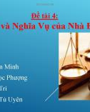 Thuyết trình: Quyền và nghĩa vụ nhà đầu tư