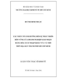 Luận văn Thạc sĩ Kinh tế: Các nhân tố ảnh hưởng đến sự phát triển bền vững của doanh nghiệp giao nhận hàng hóa xuất nhập khẩu vừa và nhỏ trên địa bàn thành phố Hồ Chí Minh