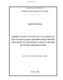 Luận văn Thạc sĩ Khoa học: Nghiên cứu khả năng tồn tại và nảy mầm của bào tử Bacillus aquimaris SH6 trong ruột tôm thẻ chân trắng và ảnh hưởng của bào tử lên một số chỉ tiêu miễn dịch ở tôm