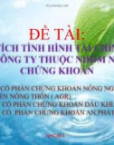 Đề tài: Phân tích tình hình tài chính của các công ty thuộc nhóm ngành chứng khoán