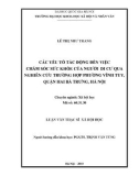 Luận văn Thạc sĩ Xã hội học: Các yếu tố tác động đến việc chăm sóc sức khỏe của người di cư qua nghiên cứu trường hợp phường Vĩnh Tuy, quận Hai Bà Trưng, Hà Nội