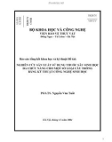 Báo cáo khoa học: Nghiên cứu sản xuất sử dụng thuốc sâu sinh học đa chức năng cho một số loại cây trồng bằng kỹ thuật công nghệ sinh học