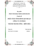 Đề tài: Phân tích tình hình lợi nhuận cho Công ty Cổ phần Thành Thành Công - Biên Hòa