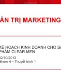 Thuyết trình: Kế hoạch kinh doanh cho sản phẩm Clear Men